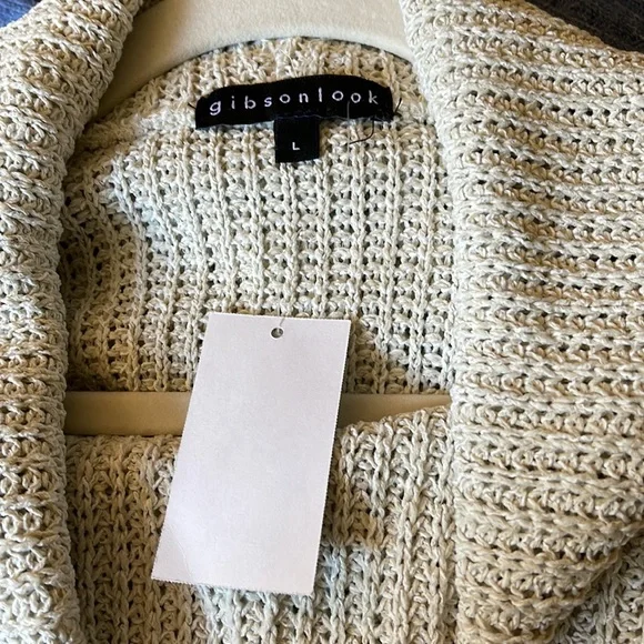 Gibsonlook Oatmeal Flare Sleeve Cowl Neck Sweater Large - Picture 4 of 5